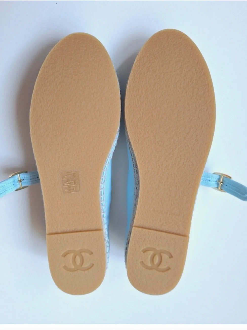 NOT FOR SALE: CHANEL 26S Lambskin Mary Jane Light Blue Espadrilles 2026 - Picture 9 of 11